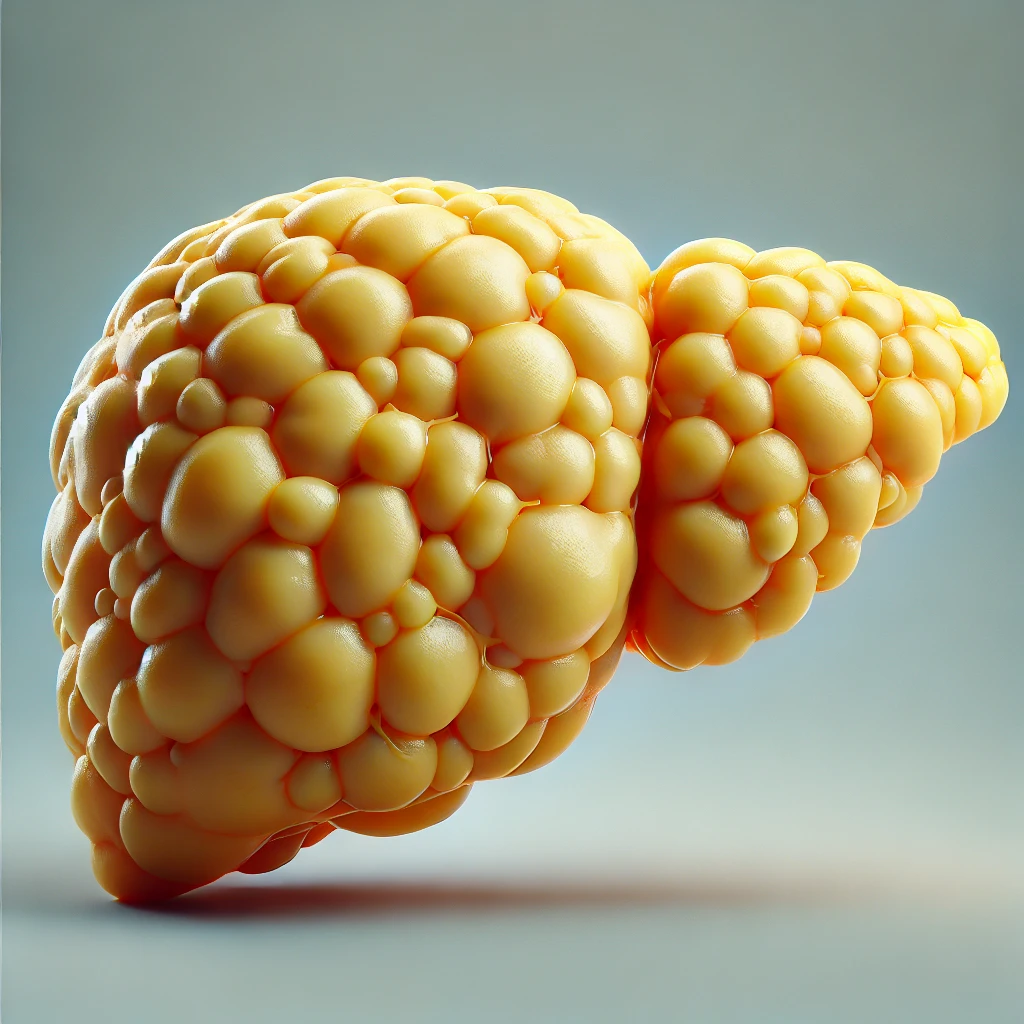 DALL·E-2025-01-29-13.18.19-A-highly-realistic-3D-illustration-of-a-human-liver-with-hepatic-steatosis-fatty-liver.-The-liver-should-have-a-yellowish-appearance-with-a-glossy-1-1